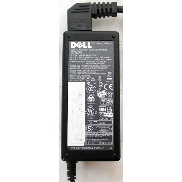 Dell Model PA - 1600 - 06D2 60W AC Adapter Inspiron Laptop Charger Power Cord - Picture 4 of 10